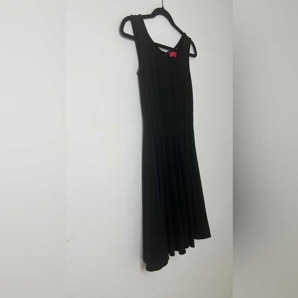 LAVIA Black Made In Italy Fit & Flare Sleeveless Ponte Knit Skater Dress Size 8 - Picture 3 of 11